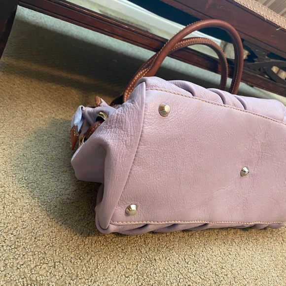 Genuine Two Tone Leather Satchel Made In Italy - Picture 8 of 8